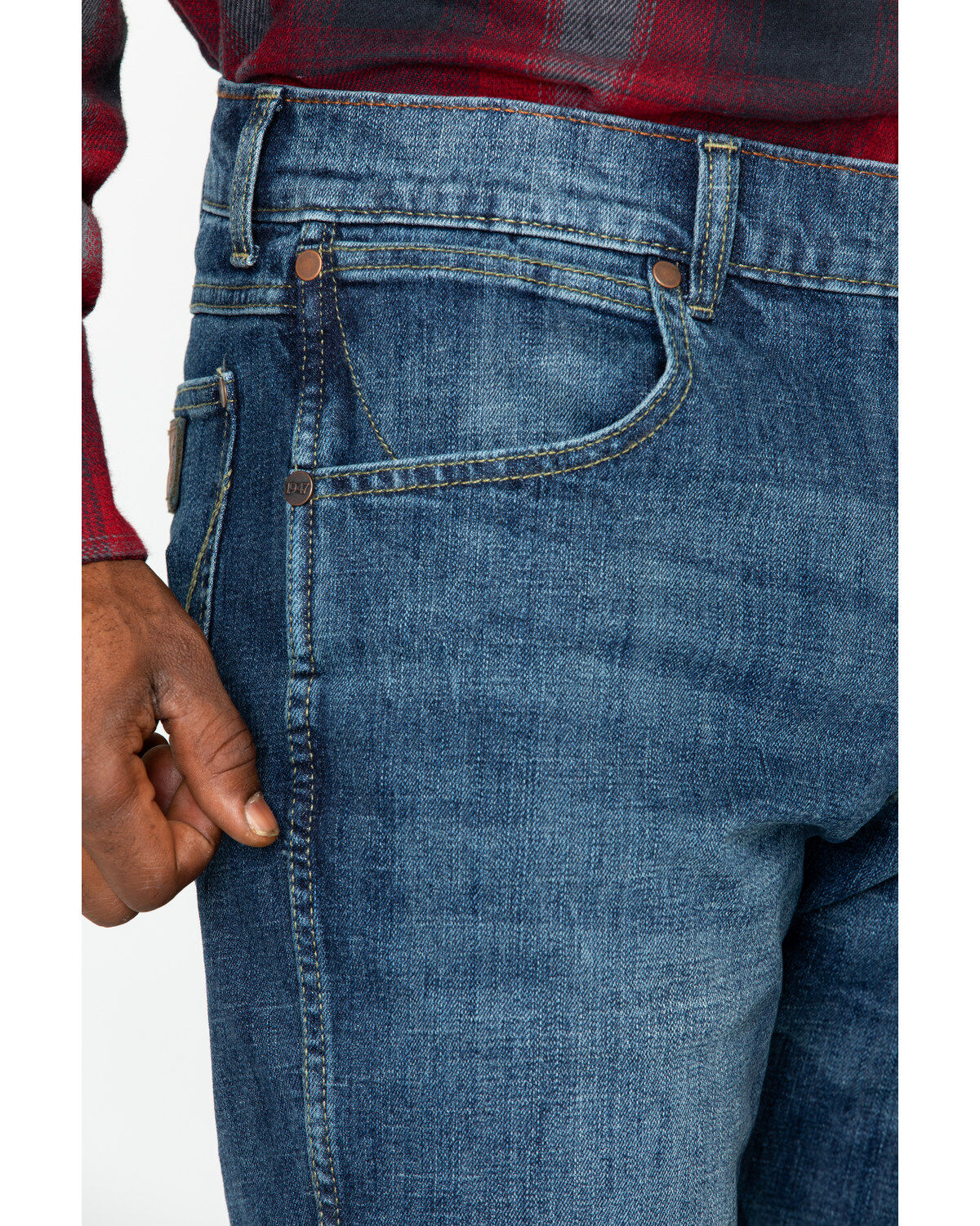 Image #3 - Wrangler Retro Men's Hale Relaxed Boot Cut Jeans, Blue, hi-res