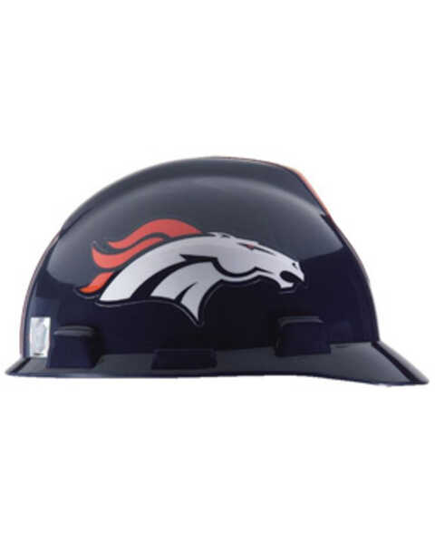 Image #1 - MSA Denver Broncos VGard Full Brim Work Hard Hat , Multi, hi-res