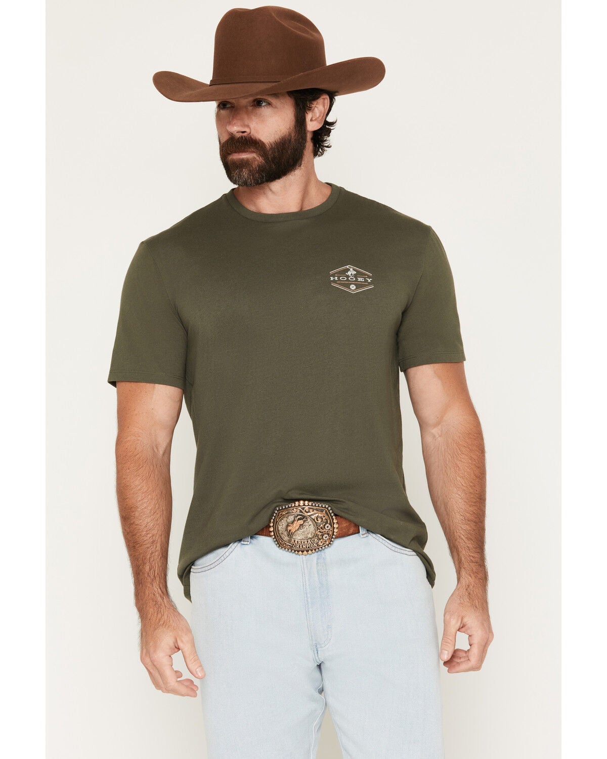 Image #1 - Hooey Men's Rocks Short Sleeve Graphic T-Shirt, Olive, hi-res