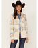 Outback Trading Co Women's Southwestern Print Brianna Long Sleeve Snap Western Shirt, Tan, hi-res