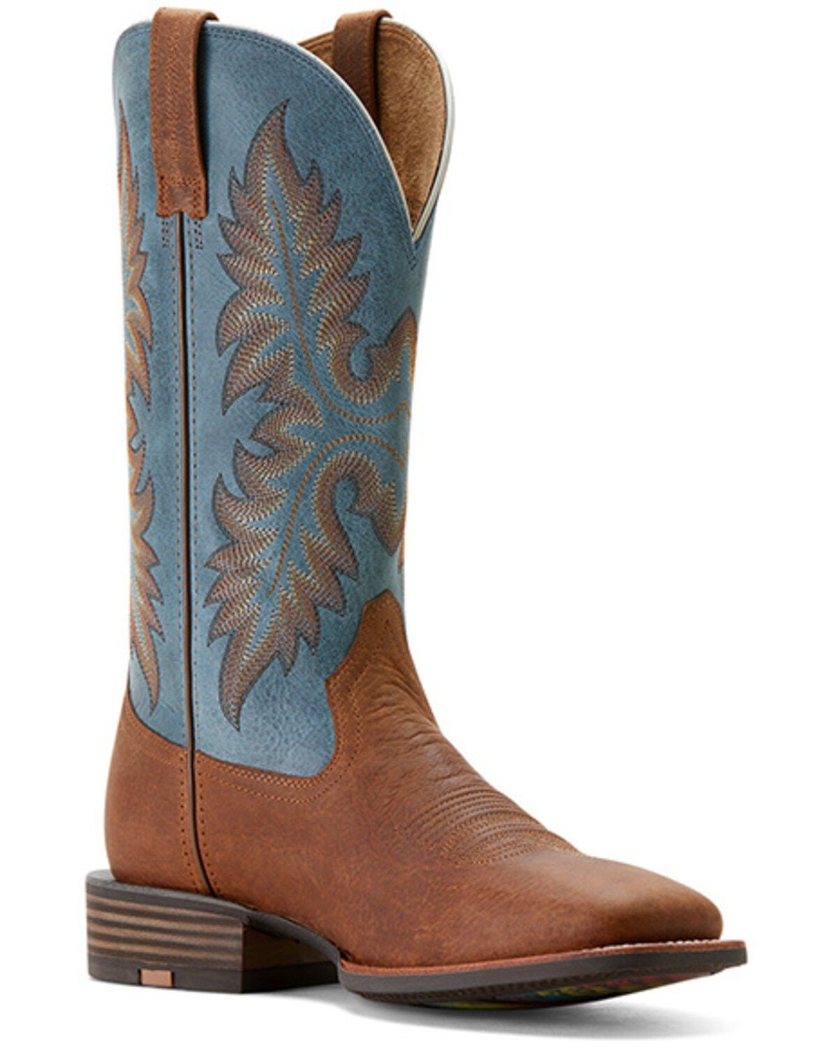 Ariat Men's Hudson Performance Western Boots - Broad Square Toe, Brown, hi-res