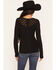 Image #4 - Miss Me Women's Lace Long Sleeve Top, Black, hi-res