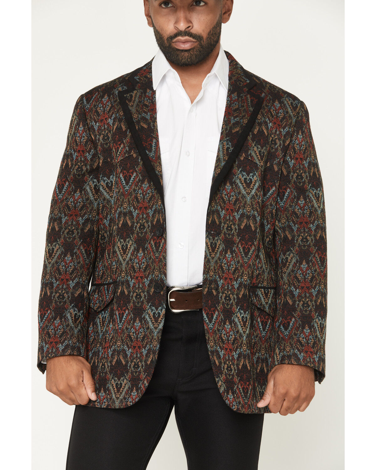 Image #3 - Cody James Black 1978™ Men's Tapestry Button-Down Sportcoat, Black, hi-res