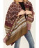 Image #3 - Shyanne Women's Melange Yarn Cozy Shawl, Maroon, hi-res
