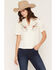 Image #1 - Sendero Provisions Women's Prairie Rose Embroidered Short Sleeve Button-Down Blouse, White, hi-res
