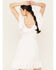 Image #4 - Angie Women's Crochet Front Mini Dress, White, hi-res