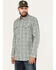 Image #2 - Moonshine Spirit Men's Rough Patch Plaid Snap Western Shirt, Cream, hi-res