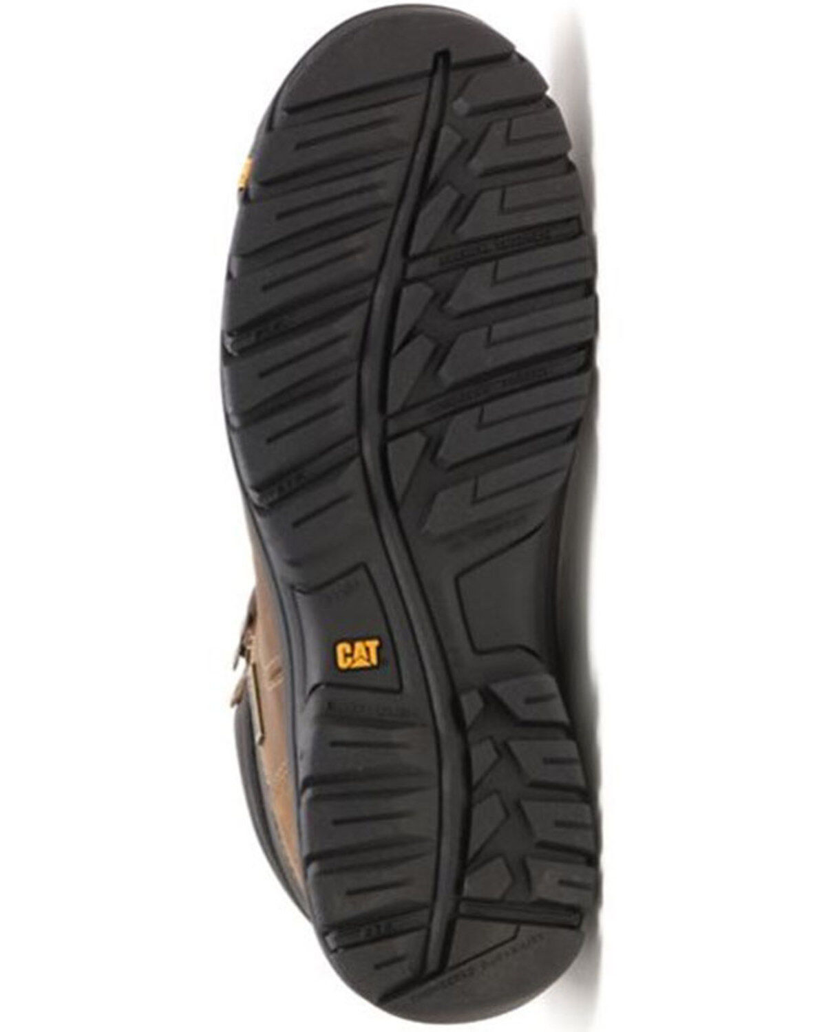 Image #6 - CAT Men's Threshold Waterproof Work Boots - Steel Toe, Brown, hi-res