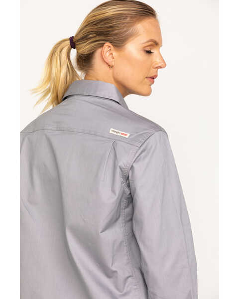Image #5 - Wrangler Riggs Women's Alloy Grey Long Sleeve Work Shirt, , hi-res