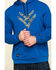 Hawx Men's Tech Logo Hooded Work Sweatshirt , Blue, hi-res