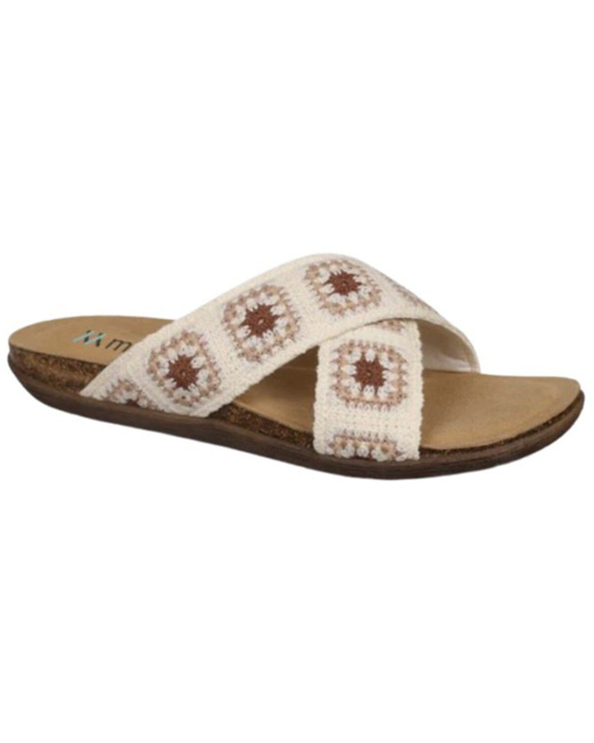 Image #1 - Mykos Women's Leyla Crossband Sandals, White, hi-res