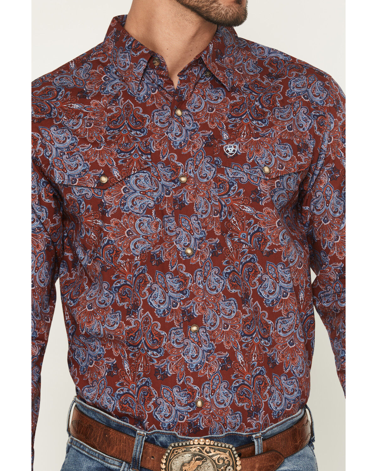 Ariat Men's Tyrone Paisley Print Long Sleeve Snap Western Shirt