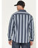 Image #4 - Ariat Men's FR Carlton Striped Long Sleeve Snap Work Shirt, Navy, hi-res