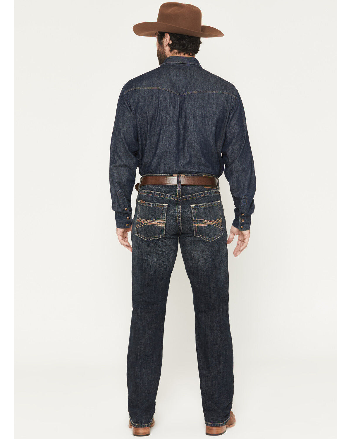 Image #3 - Ariat Men's M5 Bart Keith Dark Wash Mid Rise Straight Rigid Denim Jeans - Big, Dark Wash, hi-res