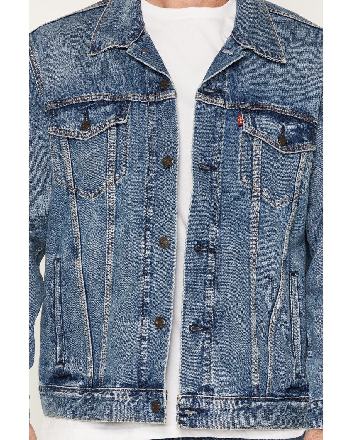 Image #3 - Levi's Men's Afternoon Streets Light Wash Relaxed Trucker Jacket, Light Wash, hi-res