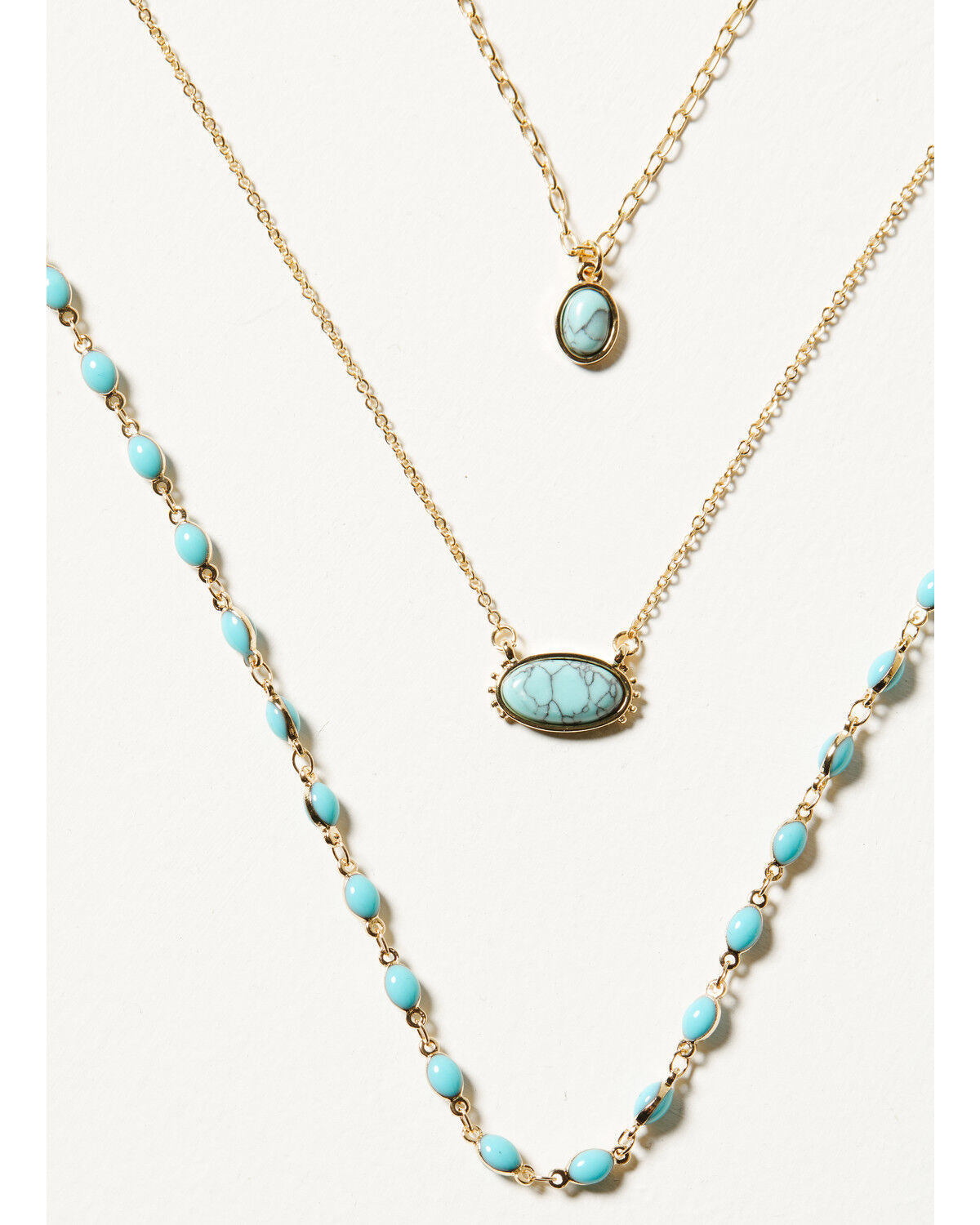Image #2 - Shyanne Women's Turquoise Necklace Set - 3 Piece, Gold, hi-res