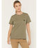 Image #1 - Carhartt Women's Relaxed Fit Lightweight Short Sleeve Pocket Tee - Plus, Heather Green, hi-res