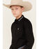 Image #3 - Ariat Boys' Team Logo Long Sleeve Button Down Western Shirt, Black, hi-res