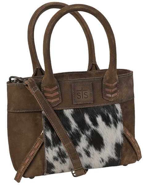 STS Ranchwear By Carroll Women's Saddle Tramp Hair-On Satchel, Brown, hi-res