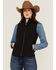 RANK 45 Women's Softshell Riding Vest, Black, hi-res