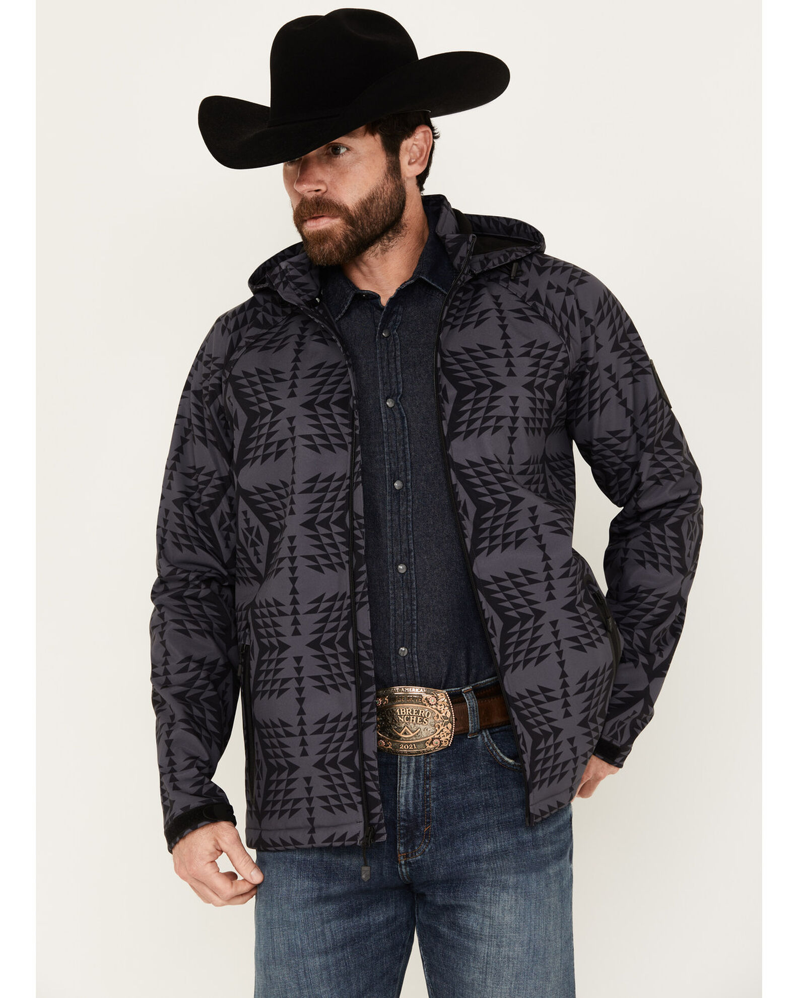 RANK 45® Men's Southwestern Print Softshell Jacket