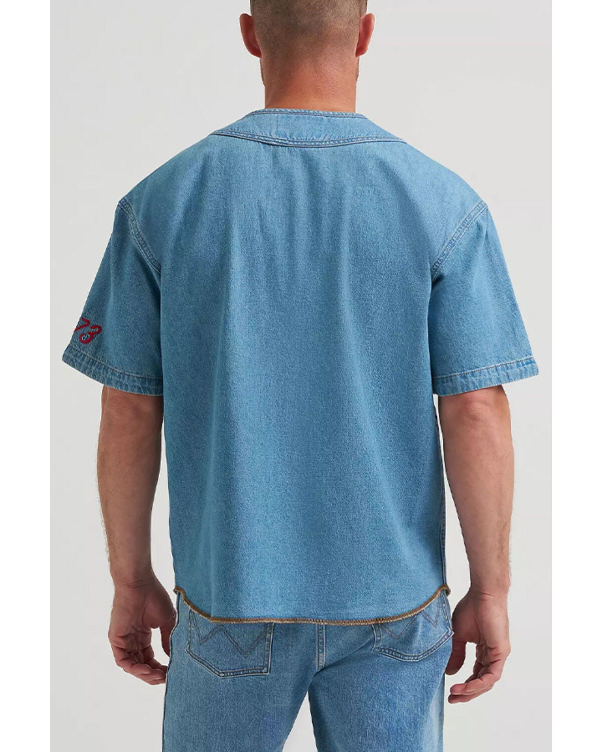 Image #2 - Wrangler X Coors Banquet Men's Baseball Jersey, Blue, hi-res