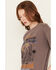 Image #2 - Cleo + Wolf Women's Music Festival Oversized Graphic Tee, Purple, hi-res