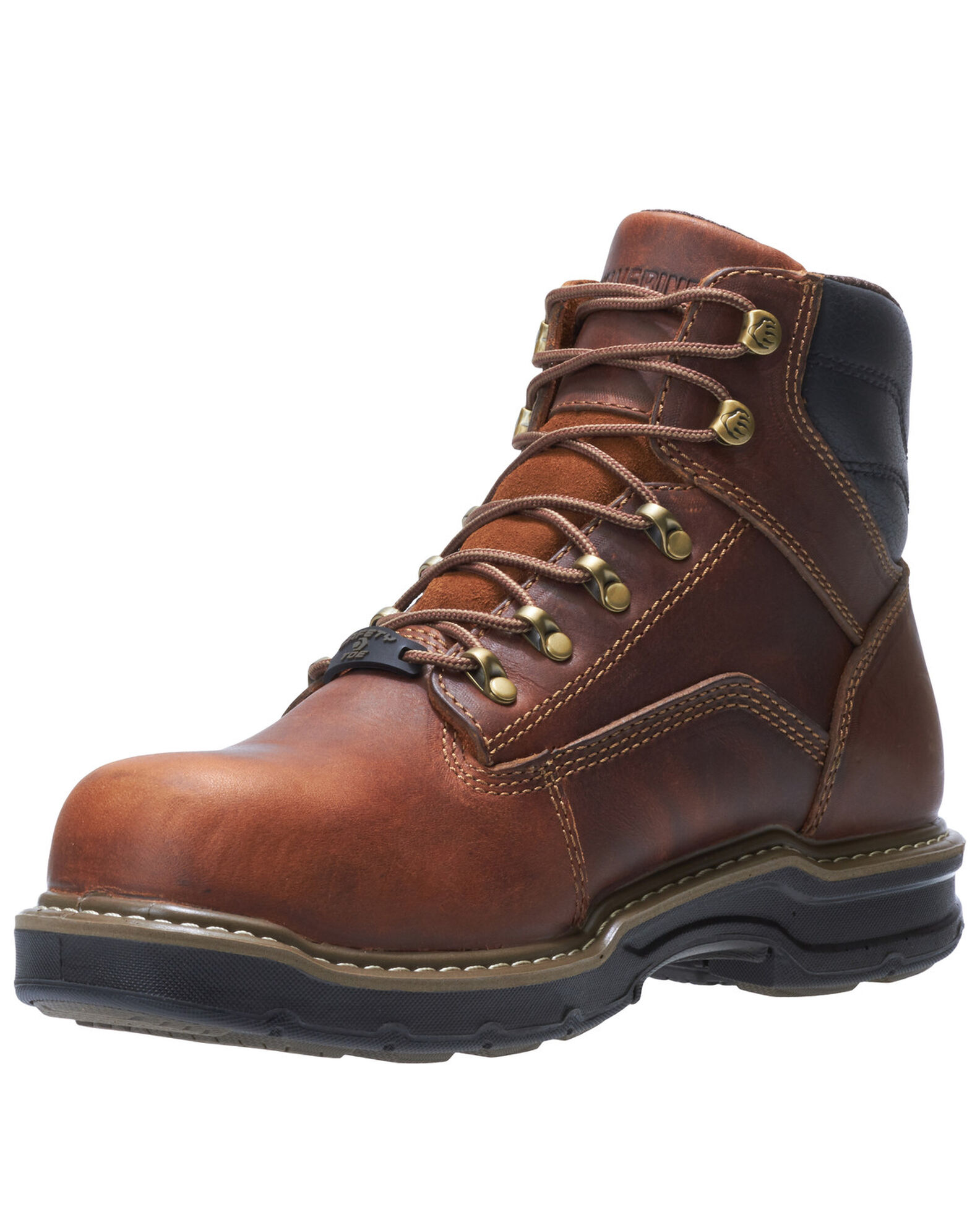 Image #7 - Wolverine Men's Raider II Work Boots - Soft Toe, Brown, hi-res