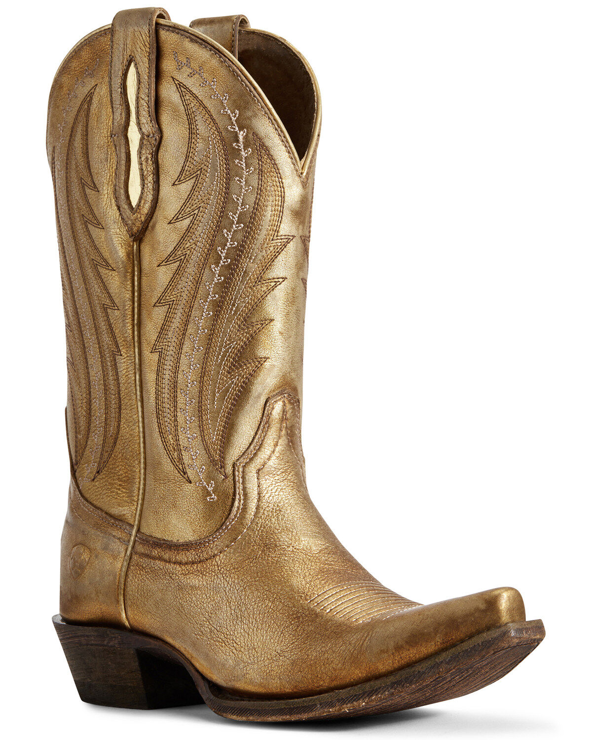 Image #1 - Ariat Women's Tailgate Gold Western Boots - Snip Toe, , hi-res