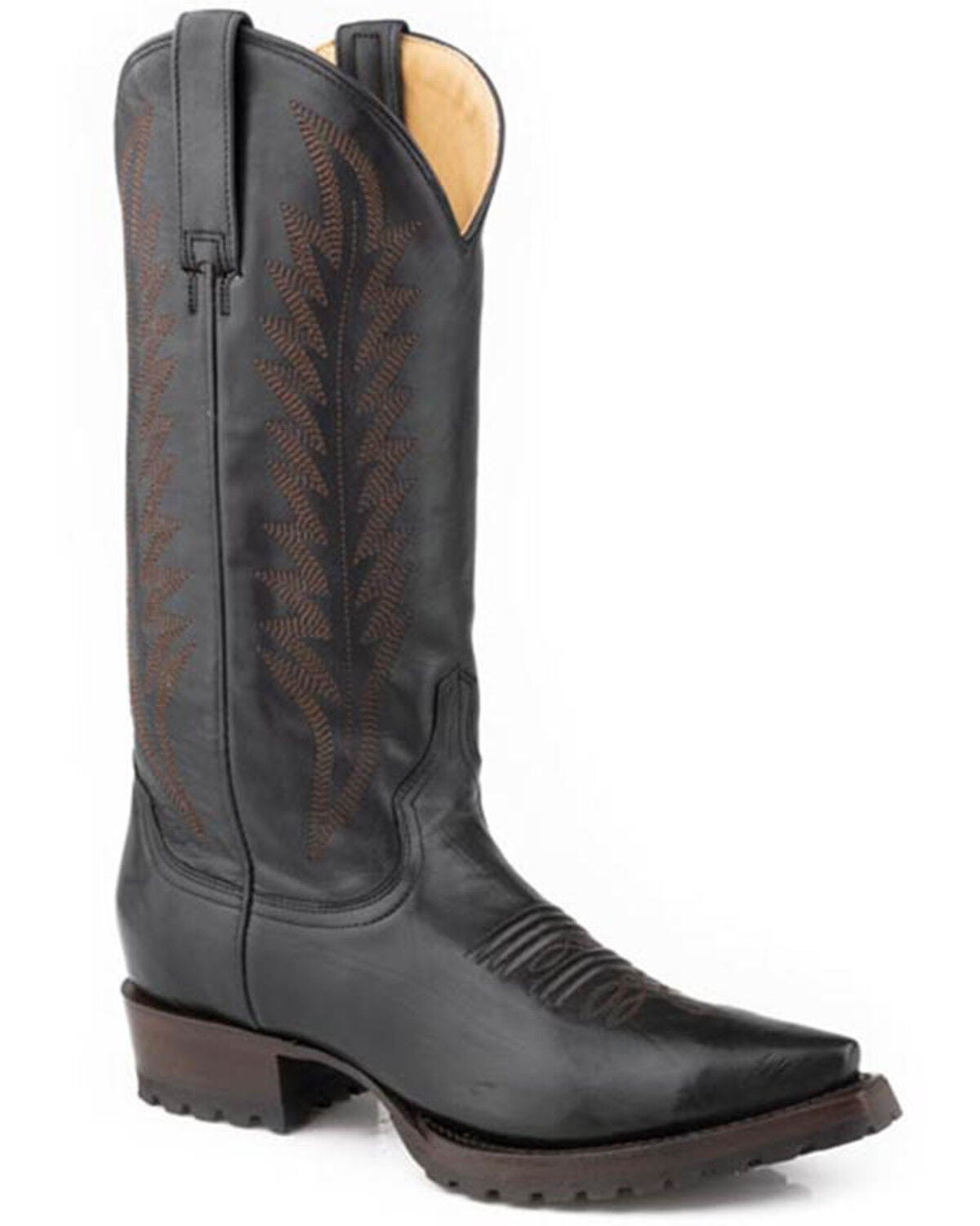 Stetson Women's Frankie Tall Western Boots - Snip Toe, Black, hi-res