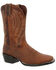 Durango Men's Westward Western Boots - Broad Square Toe, Cognac, hi-res