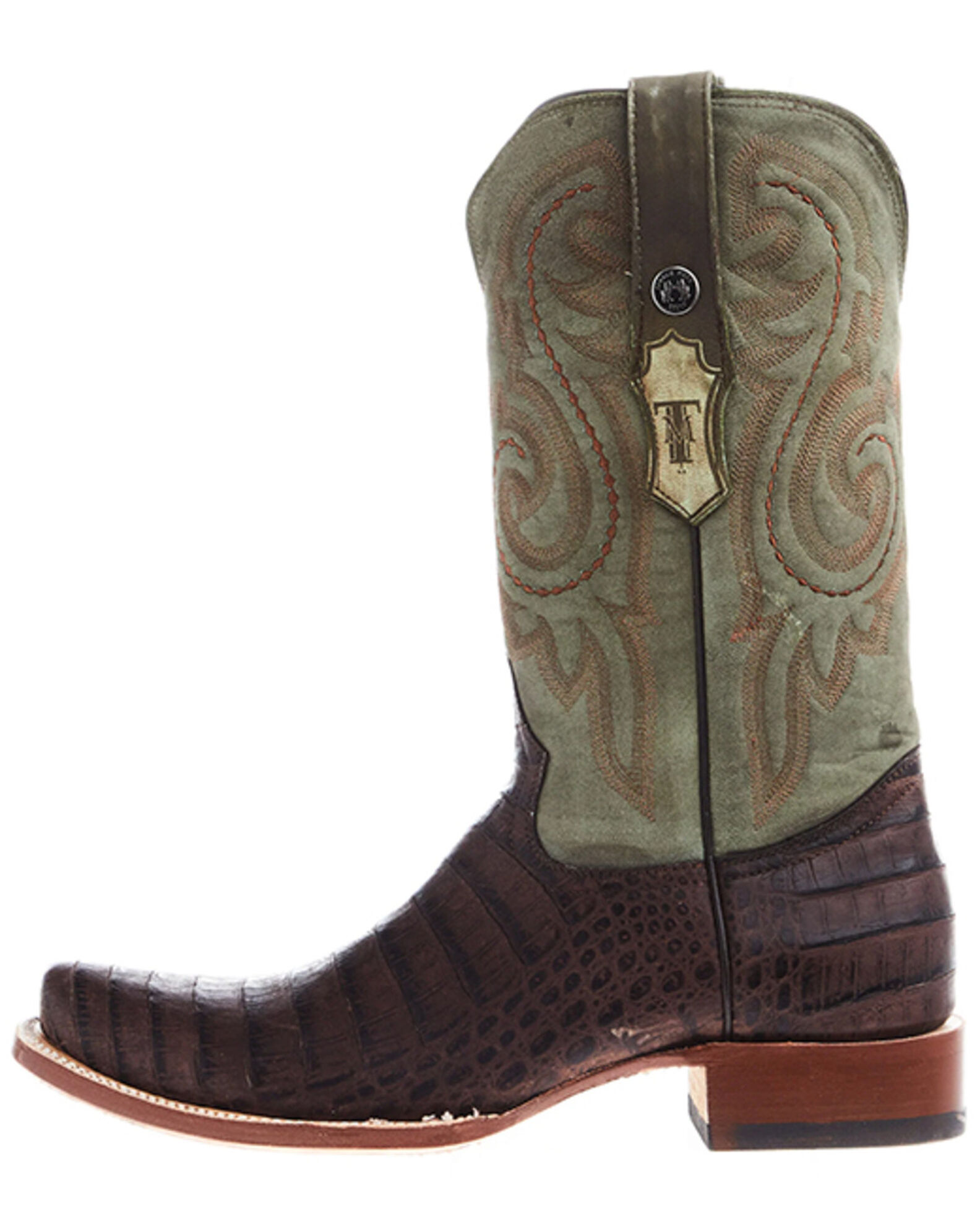 Product Name Tanner Mark Men's Caiman Belly Print Western Boots