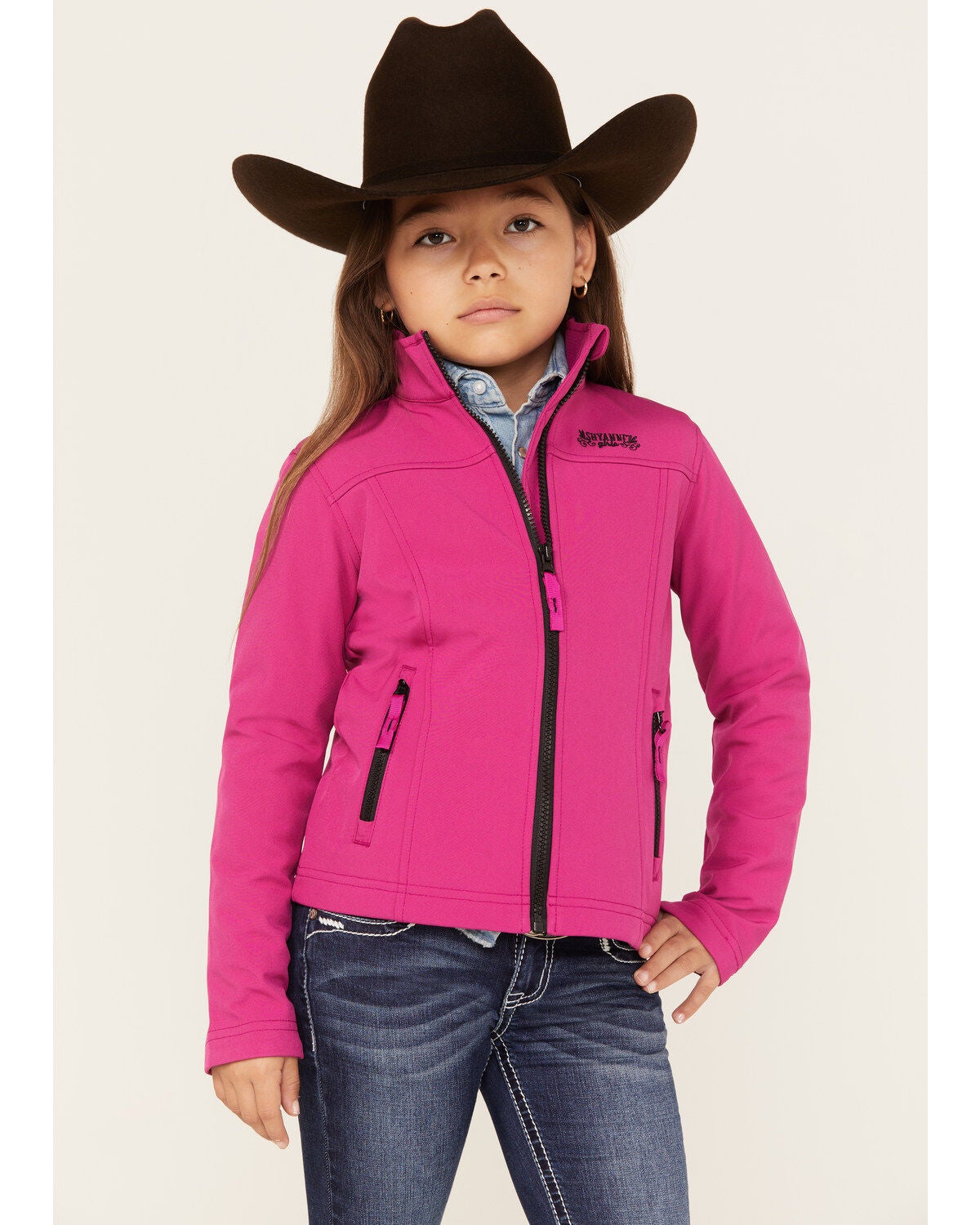 Image #1 - Shyanne Girls' Contrast Zip Softshell Jacket, , hi-res