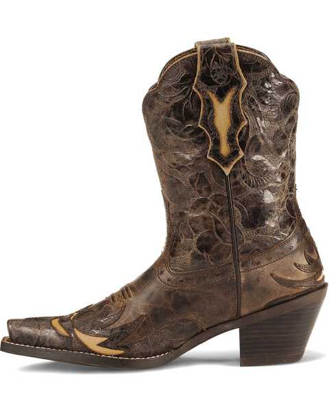 Image #8 - Ariat Brown Dahlia Wingtip Cowgirl Boots - Snip Toe, , hi-res