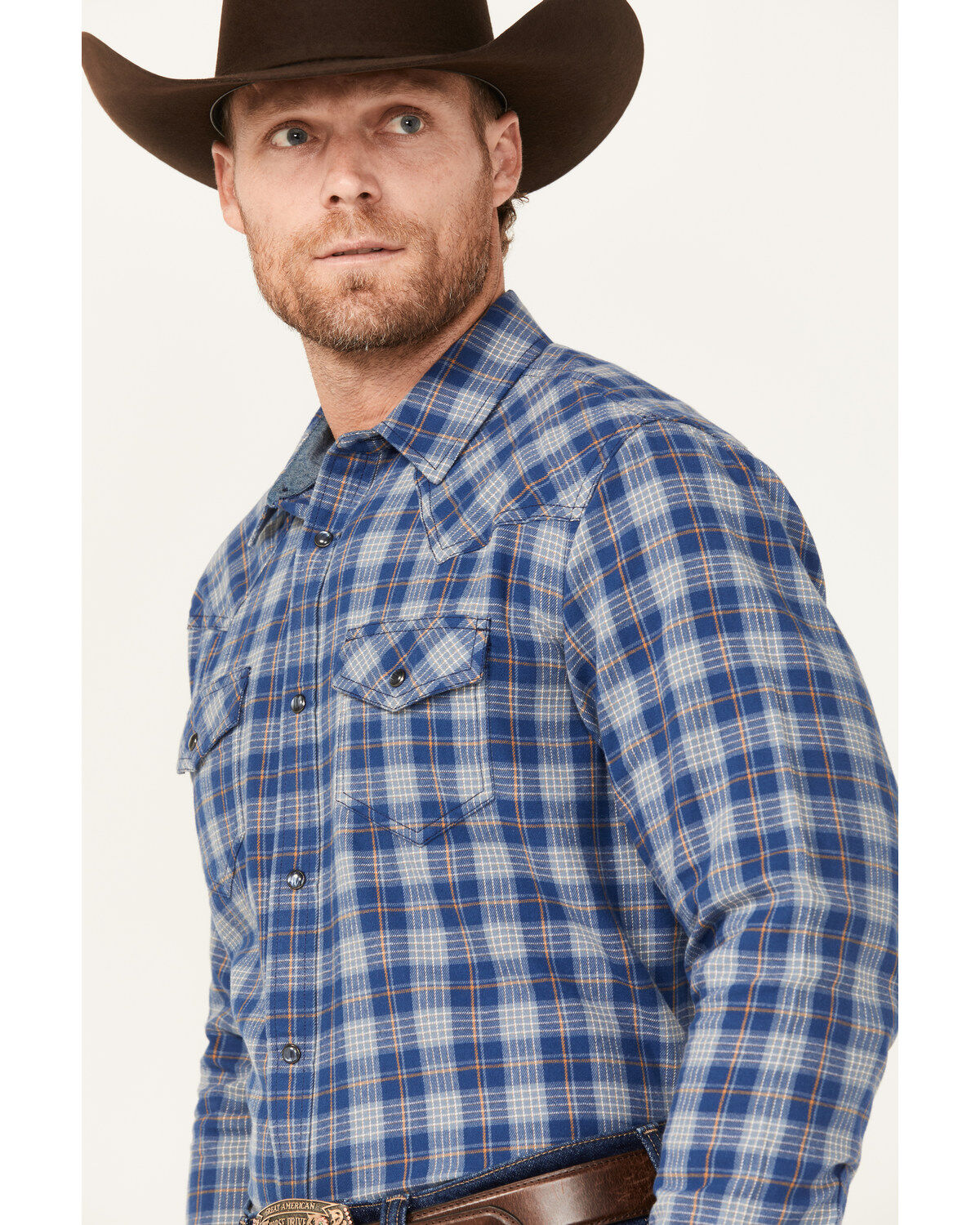 Cody James Men's Distillery Plaid Print Long Sleeve Snap