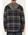 Hawx Men's Dark Gray Townsend Plaid Hooded Long Sleeve Flannel Work Shirt , Dark Grey, hi-res