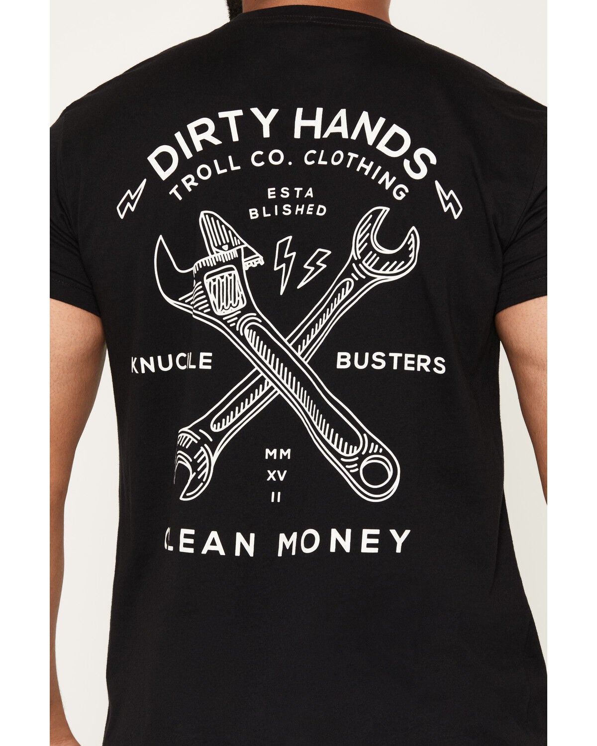 Image #4 - Troll Co Men's Twisting Wrenches Short Sleeve Graphic T-Shirt, Black, hi-res