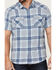 Flag & Anthem Men's Desert Son Cookeville Vintage Large Plaid Short Sleeve Snap Western Shirt , Light Blue, hi-res