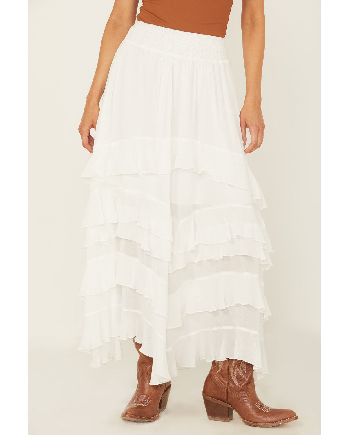 Product Name:  Blue B Women's Tiered Ruffle Midi Skirt
