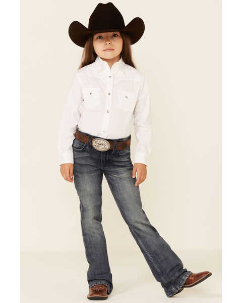 Product Name: Wrangler Kid's Embroidered Long Sleeve Western Shirt