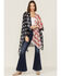 Shyanne Women's Americana Shawl Western Vest, Navy, hi-res