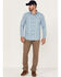 Columbia Men's Silver Ridge Balanced Plaid Long Sleeve Button-Down Western Shirt , Blue, hi-res