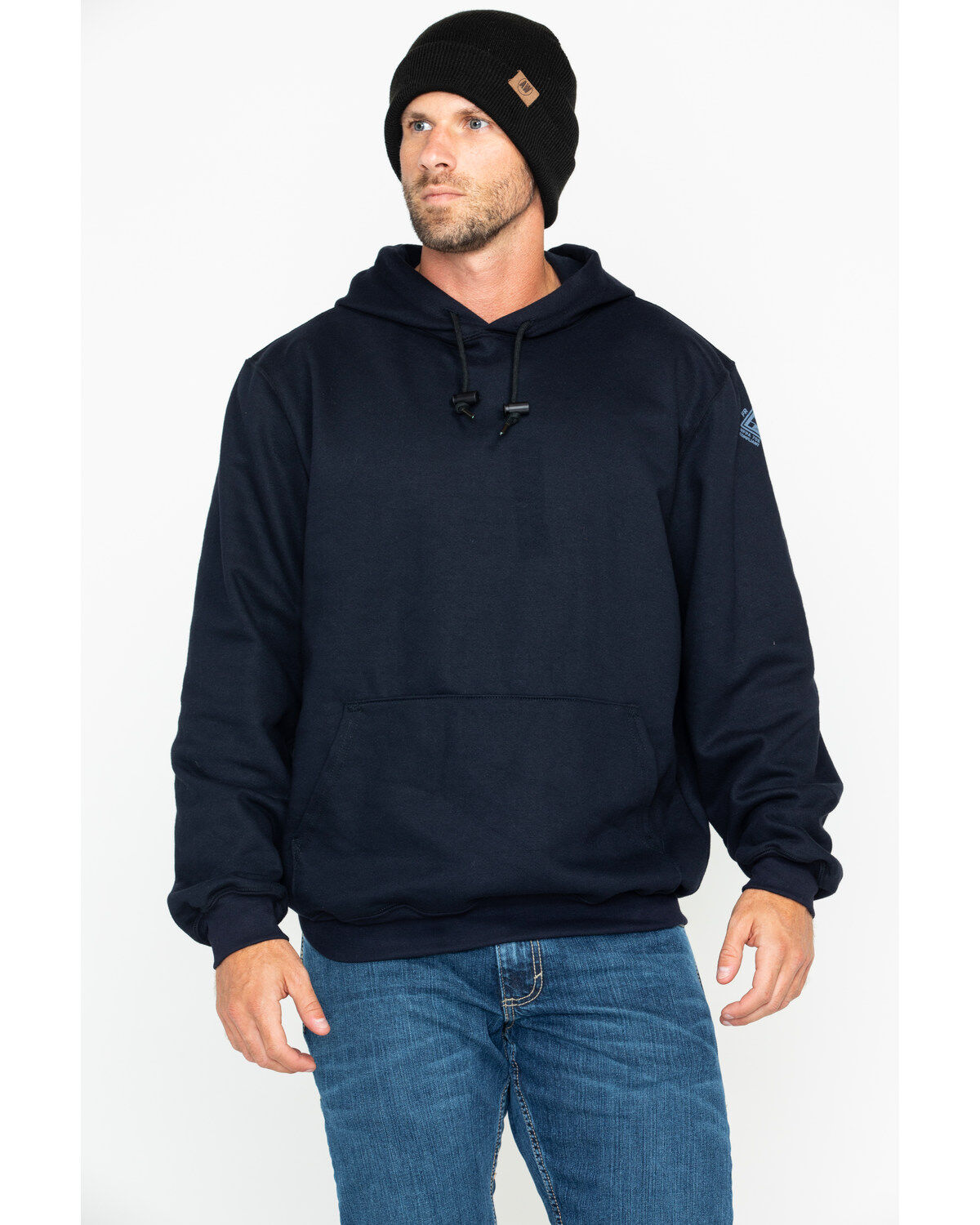 Image #4 - NSA TECGEN Men's FR Heavyweight Pullover Work Sweatshirt - 2X-3X, Navy, hi-res