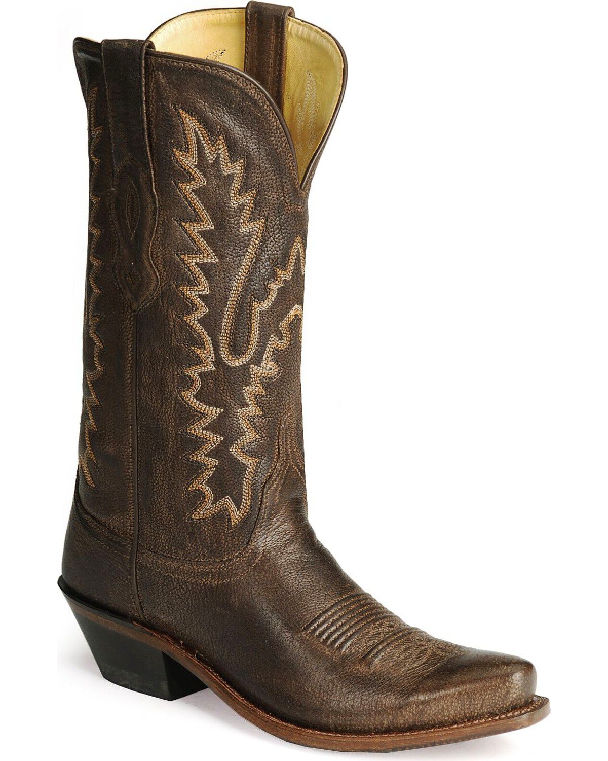 Old West Women's Distressed Leather Western Boots Snip Toe