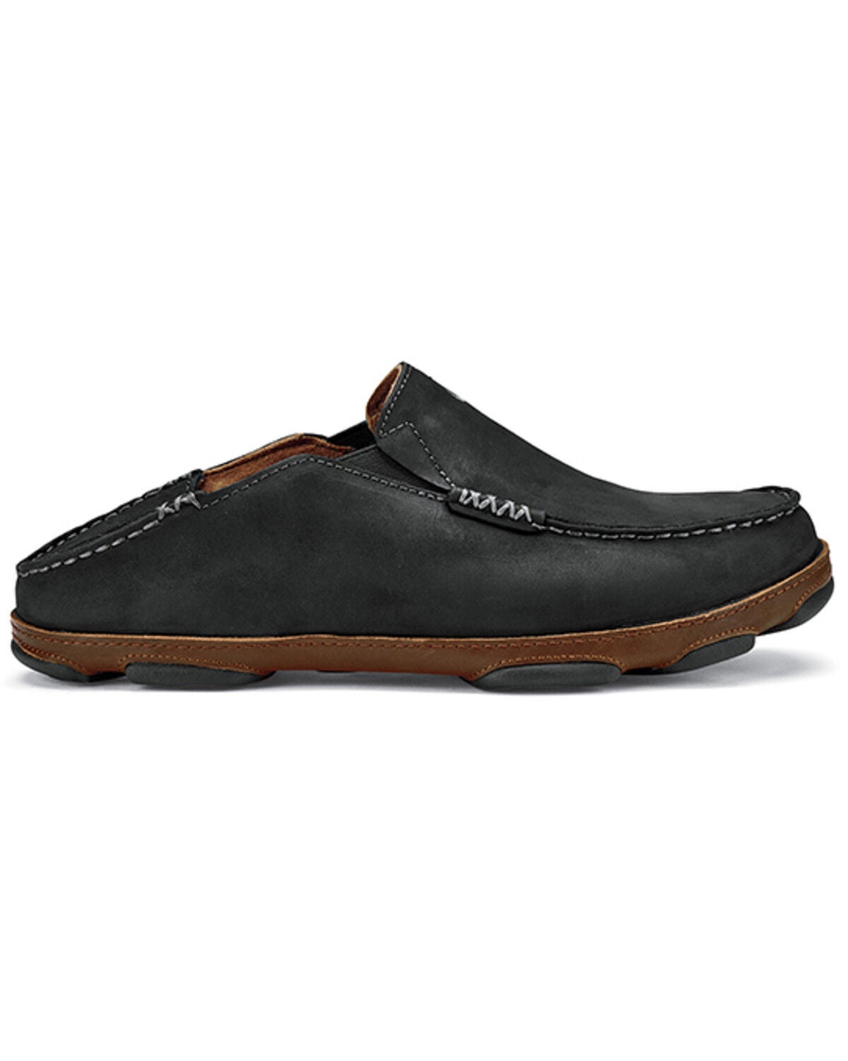 Image #2 - OluKai Men's Moloa Slip-On Casual Shoes - Moc Toe, Black, hi-res
