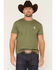 Image #2 - RANK 45&reg; Men's Get with the Program Short Sleeve Graphic T-Shirt, Olive, hi-res