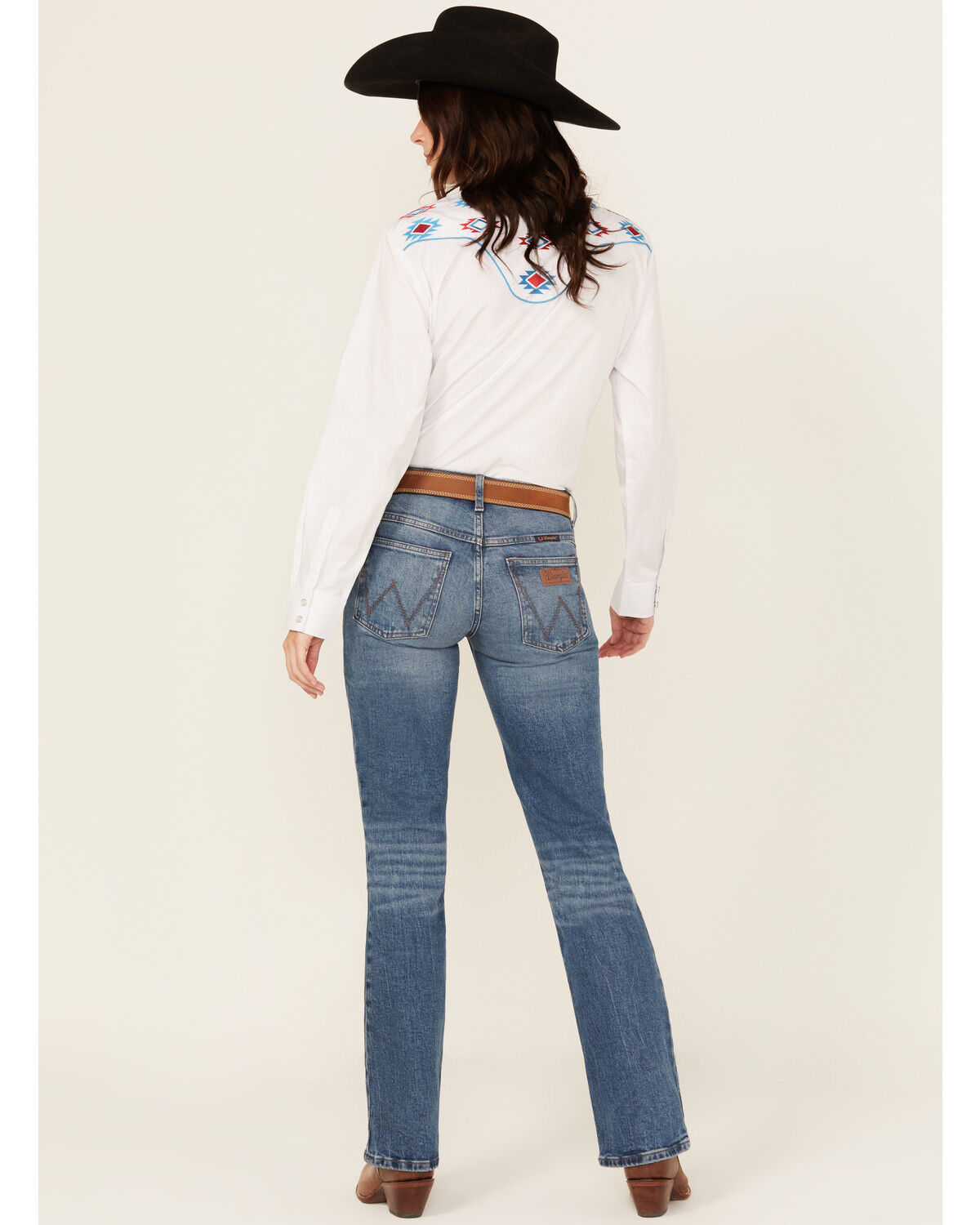 Product Name:  Wrangler Women's Jade Medium Wash Mid Rise Ultimate Riding Relaxed Bootcut Stretch Denim Jeans