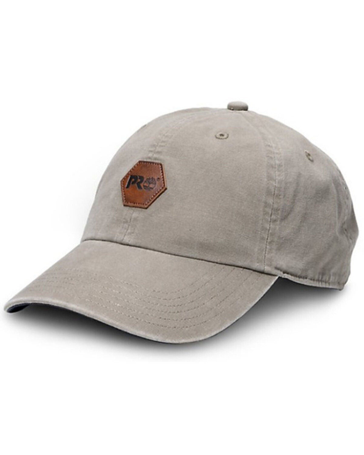 Timberland PRO Men's Faux Leather Logo Patch Ball Cap, Olive, hi-res