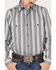 Panhandle Boys' Zig Zag Stripe Print Long Sleeve Western Snap Shirt, Silver, hi-res