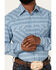 Image #3 - Rough Stock By Panhandle Men's Horizontal Dobby Stripe Long Sleeve Pearl Snap Western Shirt, Blue, hi-res